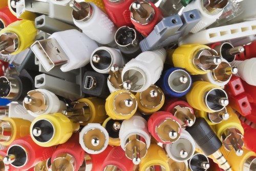 Crew assessing a flat clearance in a busy area